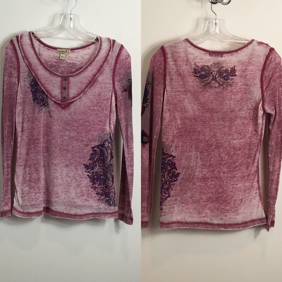 burnout T-shirt, purple, Small - Picture 2 of 7